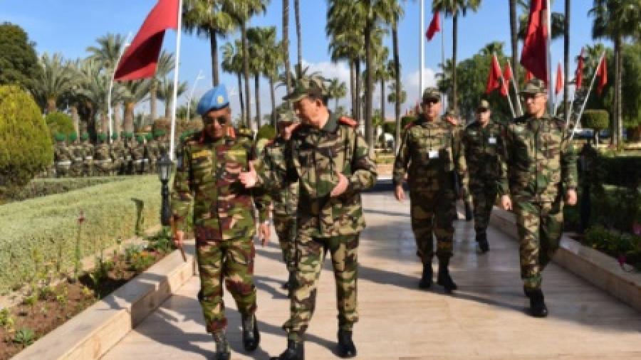 المفتش العام للقوات المسلحة الملكية يتباحث مع قائد قوة البعثة الأممية بالأقاليم الجنوبية للمملكة