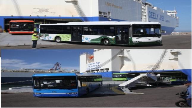 البرنامج الجديد للنقل الحضري العمومي .. إستلام 257 حافلة جديدة بميناء الدار البيضاء